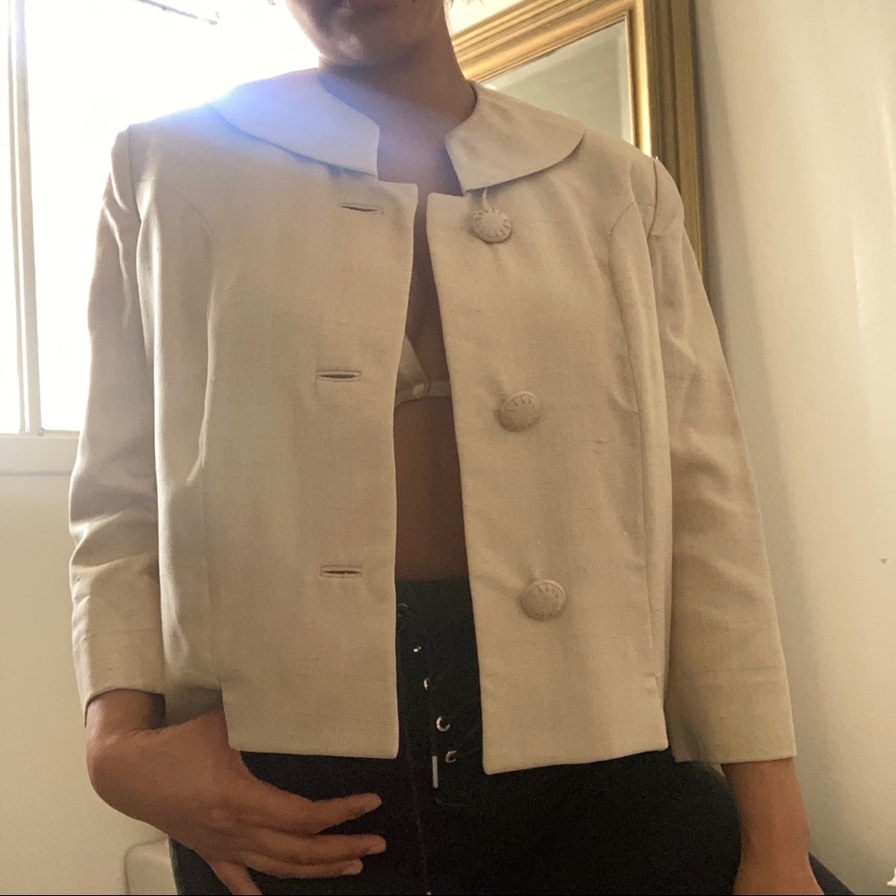 1960s Boxy Blazer in Tan